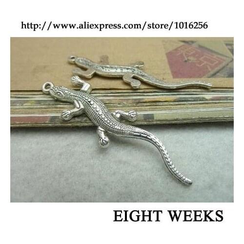 Zinc alloy pendant jewelry accessories diy handmade material charms gecko (shelter, avoided) 15 * 56 mm