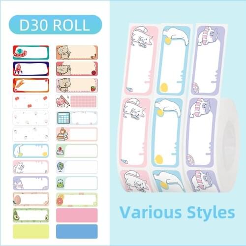 D30 Mixed Color Label Phomemo Mini Label Printer Paper Printing Label Waterproof Anti-Oil Price Scratch-Resistant Label Sticker