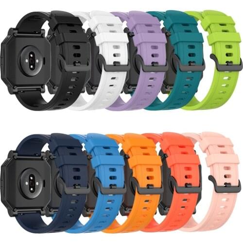 20 mm Sport Silicone Strap For-Amazfit Neo Smart Watch Replacement Accessories Fashion Pure Color Adjustable Wrist Band Strap