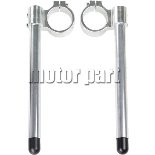 48mm Clip-ons Handle Bar For 2009-2010 Suzuki GSXR1000 GSXR 1000 Motorcycle Fork Tube CNC Riser Handlebar Silver Color