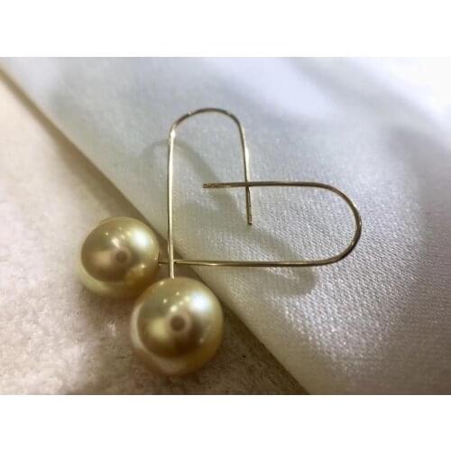 Nice Quality Exquisite Popular 18K Yellow Gold Earrings Mountings Settings AU750 Jewelry Findings for Pearls