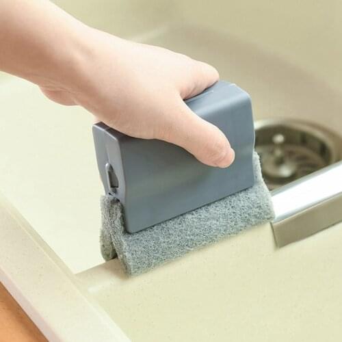 Window Groove Cleaning Crevice Cleaner Tool Handheld Scouring Pad Groove Cleaning Brush Scrubbing Pad Kitchen Cleaning Tool