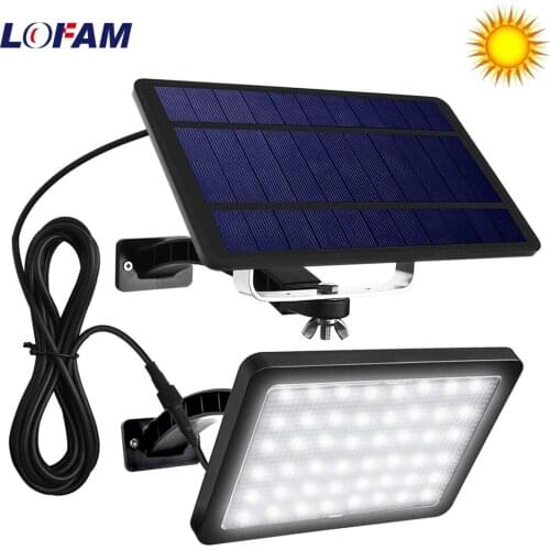 LOFAM 48 leds Solar Light Super Bright Adjustable Angle Outdoor Solar Garden Wall Lamp Waterproof Lighting For Yard Street