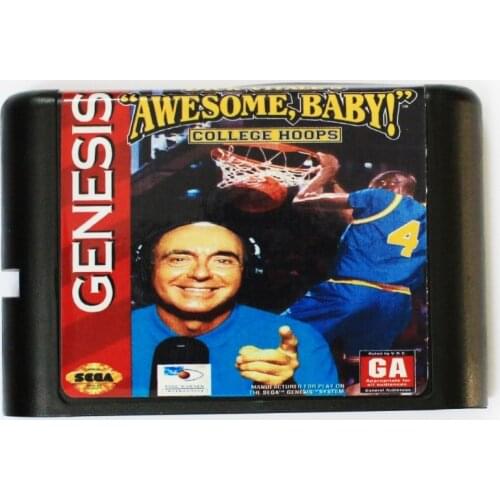 Awesome Baby College Hoops 16 bit MD Game Card For Sega Mega Drive For SEGA Genesis