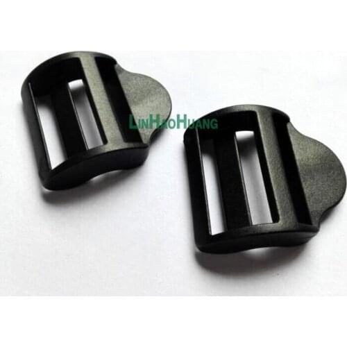 High Quality 1.3" 32mm 50pcs Big Plastic Adjustable Buckles Curve Slip-Resistant Diy Repair Bags Luggage Webbing Accessories