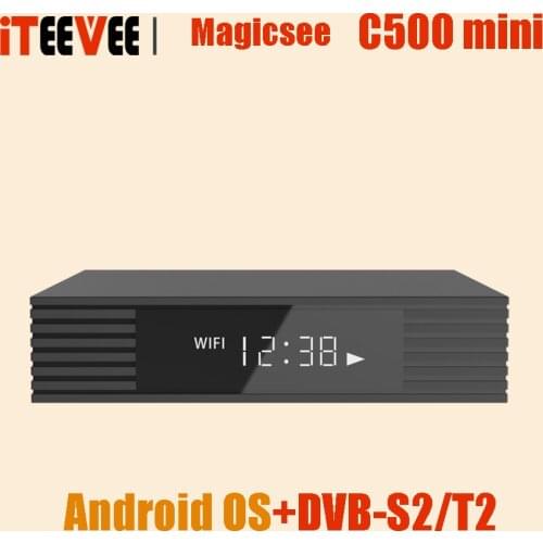 10PCS C500 MINI digital satellite receiver DVB-S2X/S2 DVB T2 Android 4k tv box Amlogic S905W 1GB/2GB RAM 8GB/16GB ROM Android 9