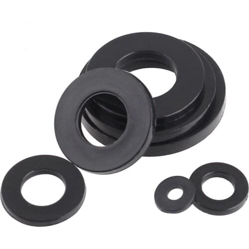 10PCS-M3/M4/M5/M6/M8/M10/M12 Black Plus Nylon Flat Gasket / Plastic Flat Washer