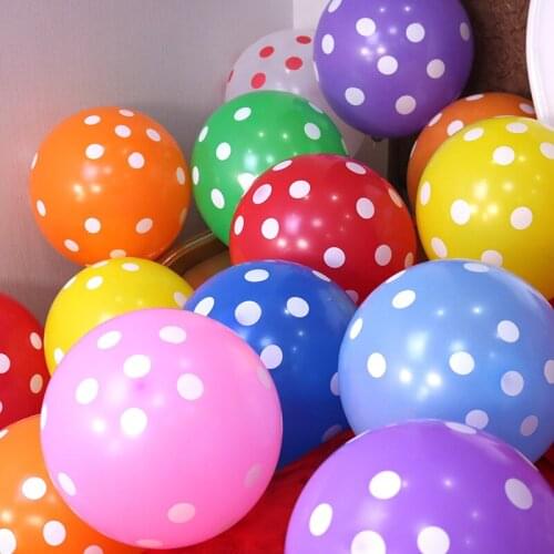 100pcs/Lot Latex Balloons 2.8g Polka Dot Wedding Decorations Supplies Baby Shower Party Balloons Ball