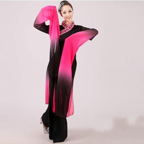 2016 New Long Sleeves Classical Dance Costumes Hanfu Female Dance Costume Chinese Folk Dance for Women