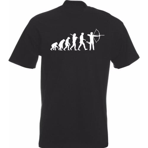 2018 Print Custom Design T Shirts Evolution Archer Archery T-Shirt Funny Hobby Gift Tshirt Bow Archers Tee shirt