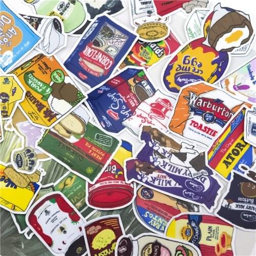 36pcs Cute Self-made foods stickers for phone car Label Decorative Stationery Stickers Scrapbooking DIY Diary Album toy Sticker