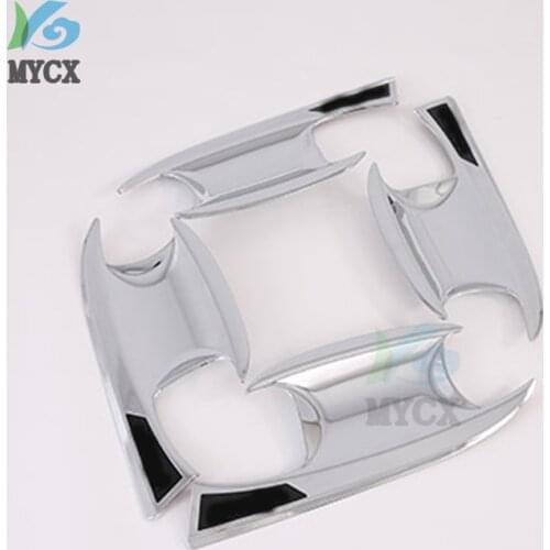 For Hyundai Palisade 2019 2020 ABS Chrome Door Handle Bowl Cover Cup Cavity Trim Insert Catch Molding Garnish 4pcs