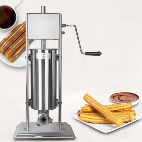 7L Commercial Manual Churros Making Machine 5L Stainless Steel Churros Sausage Filler Manual Churro Extruder