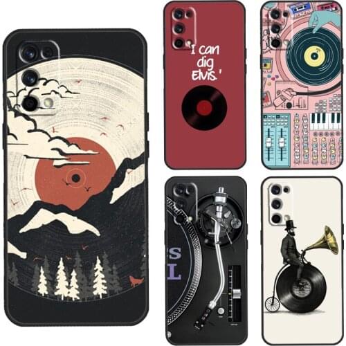 Vinyl Record Retro For OnePlus 9 Pro 8 7T 8T Nord Phone Case For Realme 8 Pro 6 7 Q3 Pro 7i C3 C15 C21 GT