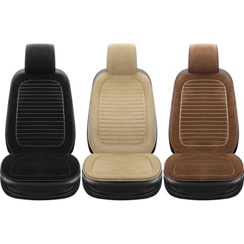 Car Seat Cover Plush Front Seat Protective Cushion Automobile Seat Cushion Protector Pad Car Cover Mat Protect 3 Colors