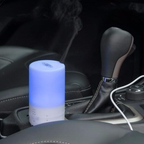 DC 5V 100ML Car USB Essential Oil Aroma Diffuser Mini Air Purifier 7 Color Changing LED Light Ultrasonic Aromatherapy Humidifier