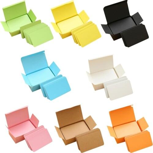90 Sheets Per BOX Paper Blank Index Flash Cards DIY Greeting Quick Message Double-sided Kraft Paper Word Card Gift Card New Year