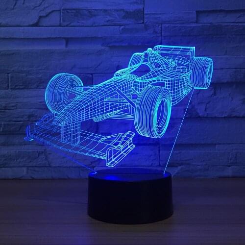 Cool Sports Car Colorful Vision Stereo Usb LED lamp 3D Night Ligth Remote Control Atmosphere lamp Best Toy Gift