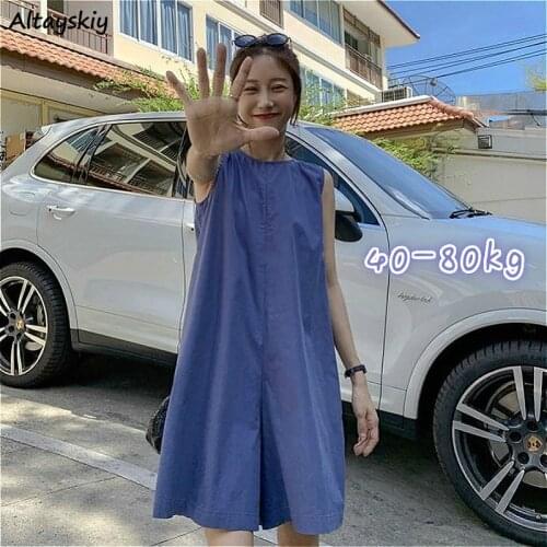 Rompers Women Oversize Vintage Minimalist Leisure Wide-leg Trendy Ladies Lavender Romper Sleeveless Chic Summer Femme Playsuits