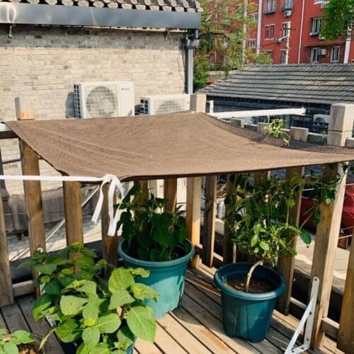 Brown Sun Shade Sail Encryption 95% Shading Rate Home Garden Awnings Outdoor Protection Covers Sun Shelter Customized Size