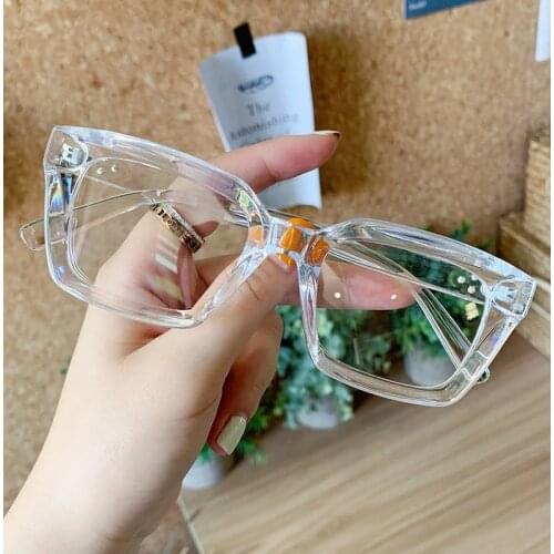 Square Optical Frame Clear Glasses Women Men Transparent Eyeglasses Plastic Frames Black Red Computer Spectacle