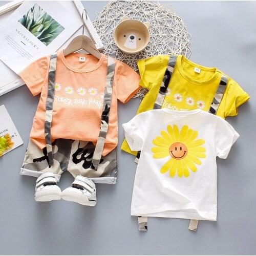 Summer Children Fashion Clothes Baby Boys Girls T Shirt camouflage Shorts 2Pcs/sets Kids Infant Casual Outfit Toddler Tracksuit