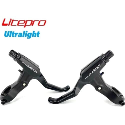 Litepro Ultralight V Brake Lever 22.2mm Aluminum Alloy MTB Folding Bike Mechanical Disc Brake Levers Bicycle Parts