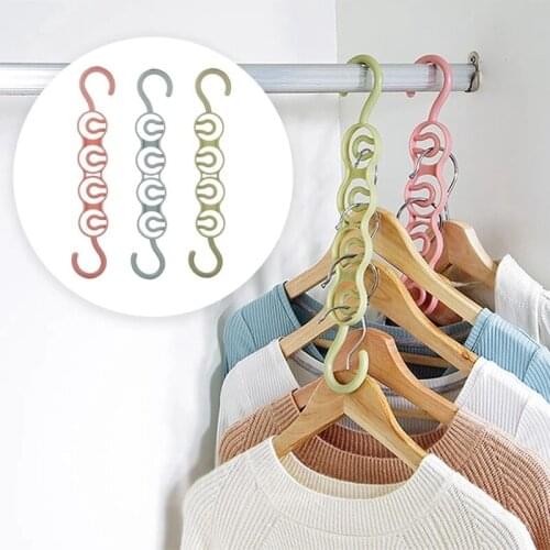 Multifunctional Multiple Layers Wardrobe Clothes Hanging Hanger Storage Rack Space Saving Four Holes Folding Hanger Storage Rack