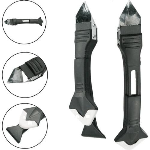 32pcs Squeegees Tool Kit 3In1 Metal Window Scraper Nozzle Set Caulking Finishing Sealant Grout Tool for Kitchen Basin Home Clean