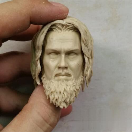 Unpainted 1/6 Scale Barbarian Leonardo Head Sculpt Model For Action Figure Dolls Soldier Accessories Painting Exercise No.246