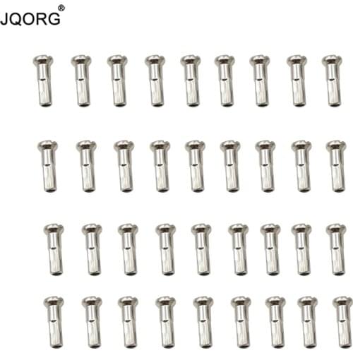 14/15G Diameter 1.8 mm Sliver Color Brass Material Bicycle Spoke Nipples With 14.2 mm Length Spoke Caps For Mountain Bike Wheels
