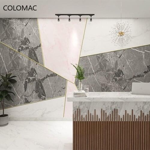 Colomac Custom Nordic Modern Simple Style Blue Marble Wallpaper Living Room Bedroom Background Mural Wall Deocr Drop Shopping