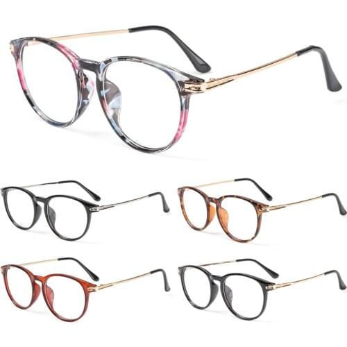 2020 New Metal Flat Mirror Glasses Unisex Ultralight Round Frame Eyeglasses Vintage Eyewear Optical Spectacle Frames Glasses