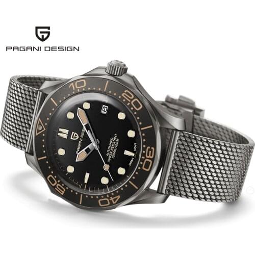 PAGANI DESIGN 2021 New Automatic Watches for Men Mechanical Wristwatch men Steel Dive watch men NH35 Clock Man Reloj Hombre