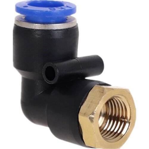 PLF Hose OD 4 6 8 10 12mm - Female Thread M5'' 1/8'' 1/4'' 3/8'' 1/2'' Pneumatic Elbow Connector Tube Air Push In Fittings