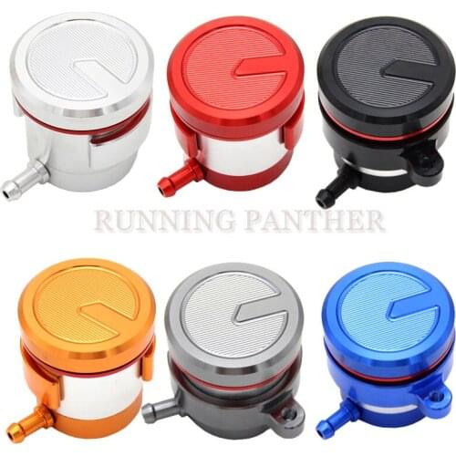 Universal Motorcycle Front Rear Brake Fluid Tank Reservoir Oil Cup Transparent Black for Vespa Kawasaki BMW Yamaha Harley