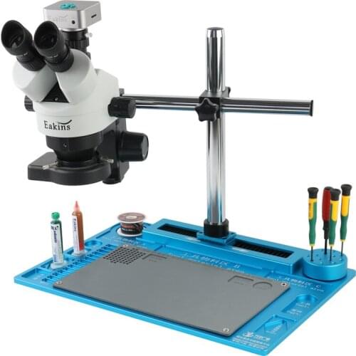 Full HD 36MP 1080P 3600W USB C Mount Video Camera 7-45X Simul-focal Stereo Trinocular Microscope Phone Soldering PCB Repair Tool