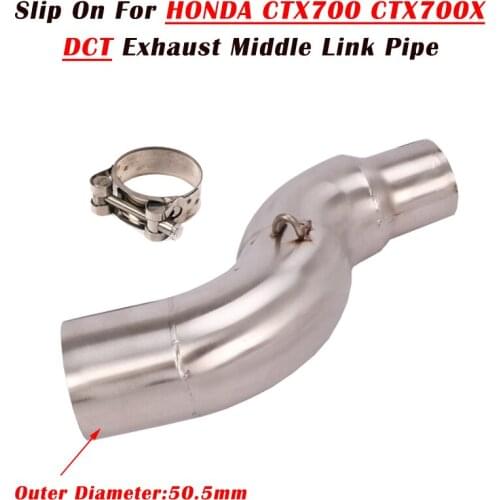 Motorcycle Exhaust Slip On For Honda CTX700 CTX700N DCT Escape Modified Stainless Steel Connect Middle Link Pipe Without Muffler