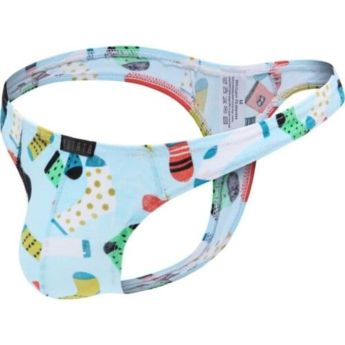 YUTATA Cotton Jockstrap Sexy Man Men String Thong Gay Underwear Low Waist Jock Strap Sissy Lingerie Mens Thongs And G Strings