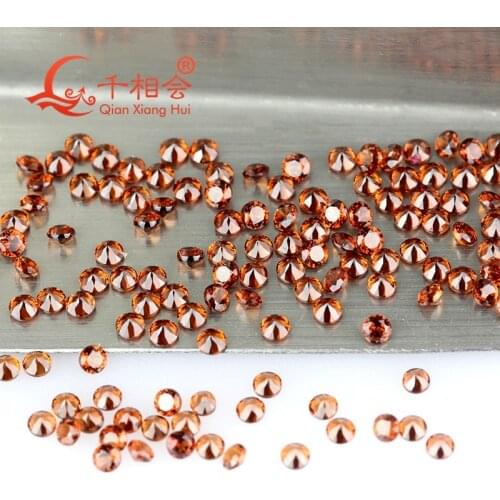 1-3 MM Round shape Natural Mozambique orange red garnet Stone Wholesale Loose Gemstone
