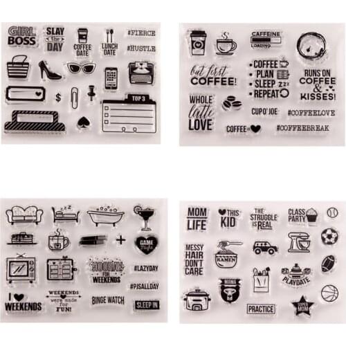 1 Pcs Paper Card Crafts DIY Scrapbooking Card Making Photo Album Decorative Transparent Clear Silicone Stamp/Seal Small Icon