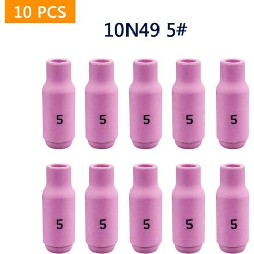 10N49#5 5/16" Orifice TIG Alumina Nozzles Ceramic Cup Fit DB PTA SR WP 17 18 26 TIG Welding Torch 10pcs