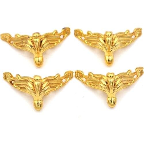 4PCS Metal Book Corner Protector Box Book Scrapbook Album Corner Decorative Protector Cover For Antique Brass Jewelry