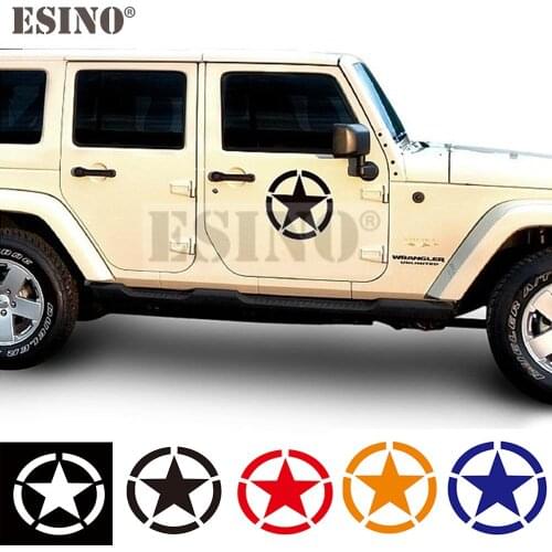 Car Styling Fashion Creative Auto Decorative Decals US Army Star Logo Car Body Reflective Vinyl Sticker Car Fuel Tank Decal
