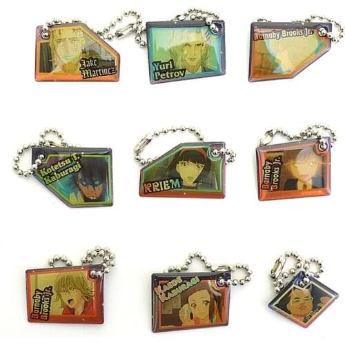 Bandai Animation TIGER BUNNY Anime Figure Barnaby Brooks Jr. Bead Chain Tag Pendant Decor Childrens Gifts