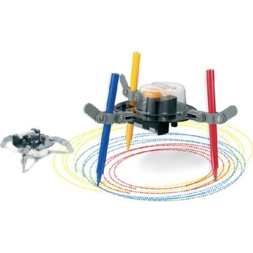 Free Shipping 1pc Doodling Robot Kit Creative Graffiti Drawing DIY Auto Science Education Toys For Kids Teens 2020