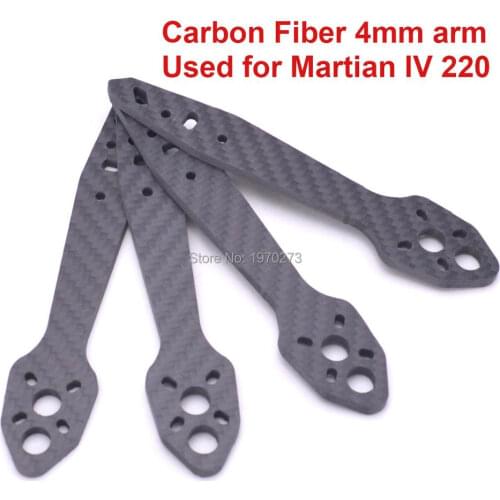 Carbon fiber 4mm arm replacement spare parts for Martian IV 220 220mm Frame 3k Full Carbon Fiber Quadcopter FPV Racing Drone