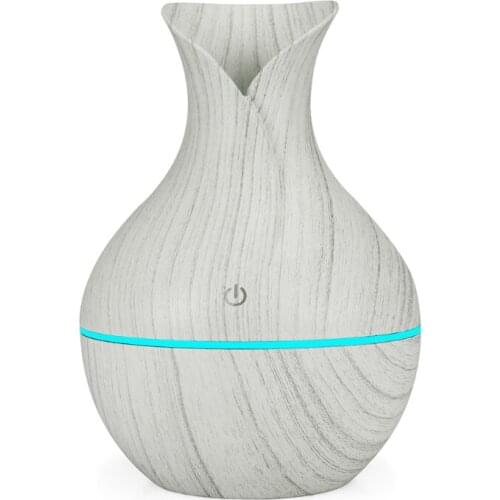 Colorful Luminous Wood Grain Smart Air Humidifier USB Mist Maker Beauty Replenishing Aroma Diffuser Ultra-quiet Fogger