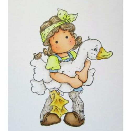 Magnolia girl Transparent Silicone Rubber Stamp and metal die Sheet Cling Scrapbooking DIY Cute Pattern Photo Album Stamp