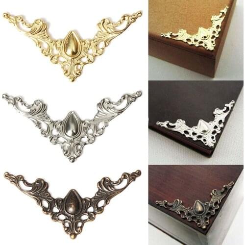 10Pcs Metal Corner Brackets Gold Bronze 40mm Corner Brackets For Photo Frame Furniture Protector Silver Table Safty Decorative